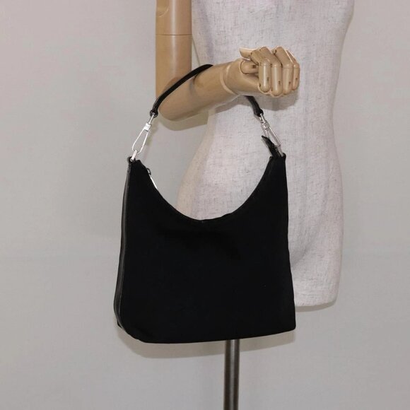 GUCCI Shoulder Bag Canvas Black Silver 000 0602 Auth - Picture 1 of 16